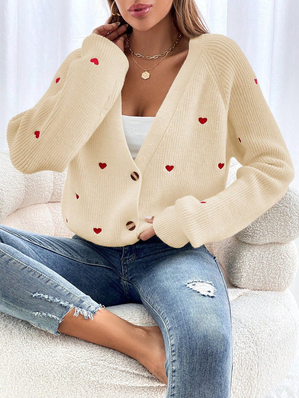 Frenchy cardigan con botones de corte casual y rayas para mujer, para otono/invierno