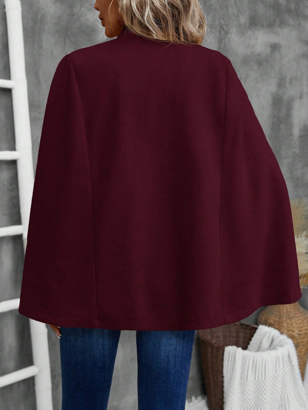 Emery rose ropa de otono para mujer, abrigo de lana con estilo de capa elegante para mujer, ropa de oficina para mujer