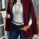 Emery rose abrigo de lana con estilo de capa elegante de unicolor para dama, para otono/invierno