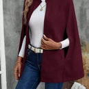 Emery rose abrigo de lana con estilo de capa elegante de unicolor para dama, para otono/invierno