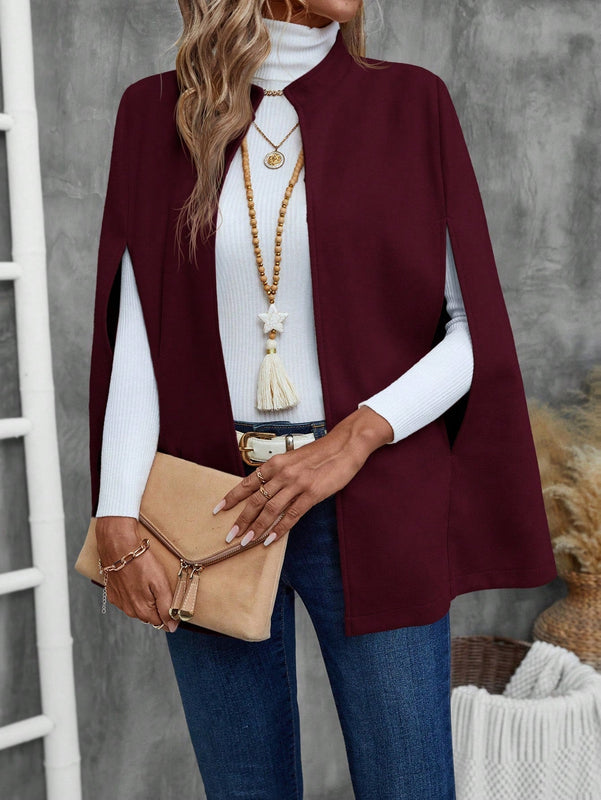 Emery rose ropa de otono para mujer, abrigo de lana con estilo de capa elegante para mujer, ropa de oficina para mujer