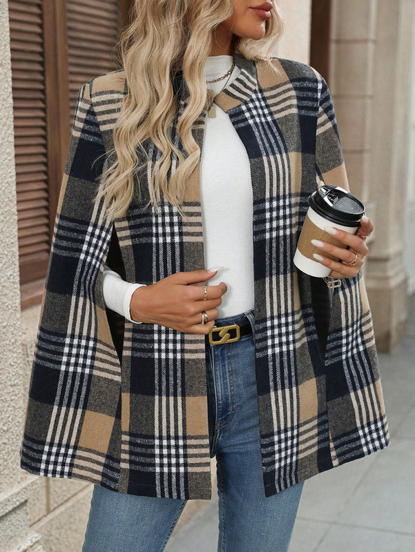 Emery rose ropa de otono para mujer, abrigo de lana con estilo de capa elegante para mujer, ropa de oficina para mujer