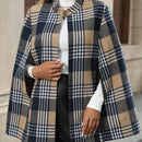 Emery rose abrigo de lana con estilo de capa elegante de unicolor para dama, para otono/invierno