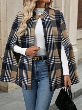 Emery rose ropa de otono para mujer, abrigo de lana con estilo de capa elegante para mujer, ropa de oficina para mujer