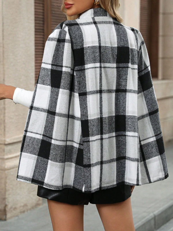 Emery rose ropa de otono para mujer, abrigo de lana con estilo de capa elegante para mujer, ropa de oficina para mujer