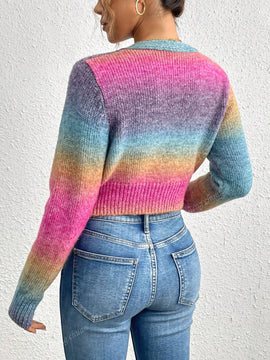 Blusa decorativa minimalista con botones delanteros y manga larga para mujer, de uso casual diario