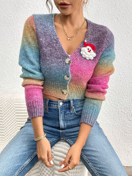 Blusa decorativa minimalista con botones delanteros y manga larga para mujer, de uso casual diario