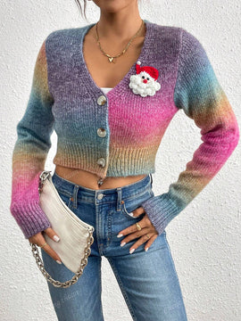 Blusa decorativa minimalista con botones delanteros y manga larga para mujer, de uso casual diario