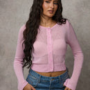 Bae cardigan corto casual de un solo botonadura y unicolor para mujer, otono