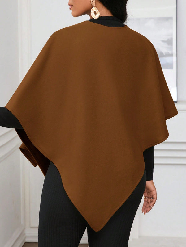 Lady poncho para mujer con diseno de drapeado en la cintura y lazo