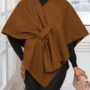 Lady poncho para mujer con diseno de drapeado en la cintura y lazo
