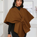Lady poncho para mujer con diseno de drapeado en la cintura y lazo