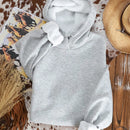 Lune sudadera con capucha informal y minimalista con estampado grafico, forrada de forro polar, corte holgado para mujer, otono/invierno