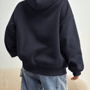 Ezwear sudadera informal con capucha y bolsillo con estampado de letras, para otono/invierno