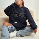 Ezwear sudadera informal con capucha y bolsillo con estampado de letras, para otono/invierno