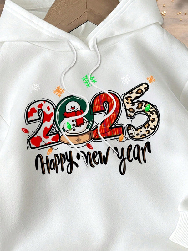 Ezwear sudadera informal tipo streetwear con lema, con corte holgado, estampado negro y rosa, para mujer, otono invierno