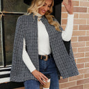 Emery rose cardigan de punto informal de manga larga con estampado de cuadros para mujer