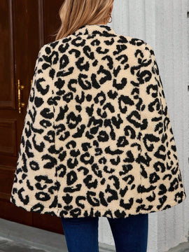 Emery rose abrigo de lana con estilo de capa elegante de unicolor para dama, para otono/invierno