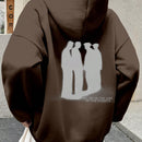 Ezwear sudadera con capucha de manga larga y estampado de personajes, sencilla y para ocio diario de las damas