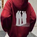 Ezwear sudadera con capucha de manga larga y estampado de personajes, sencilla y para ocio diario de las damas