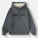 Ezwear sudadera holgada casual de cuello alto con media cremallera, estampado de la letra california, color blanco, con cordon ajustable, esponjosa y gruesa, apropiada para otono/invierno