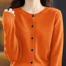 Essnce cardigan suelto y casual de mujer de un solo abotonado, de color liso, manga larga, para otono/invierno