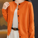 Essnce cardigan suelto y casual de mujer de un solo abotonado, de color liso, manga larga, para otono/invierno