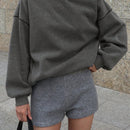 Dazy sudadera con capucha de unicolor, de ajuste holgado y de manga larga para mujeres