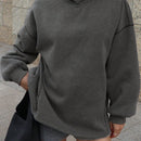 Dazy sudadera con capucha de unicolor, de ajuste holgado y de manga larga para mujeres
