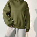 Moosta sudadera con capucha de manga larga y diseno simple para el ocio diario de las mujeres