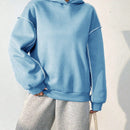 Moosta sudadera con capucha de manga larga y diseno simple para el ocio diario de las mujeres