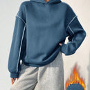 Moosta sudadera con capucha de manga larga y diseno simple para el ocio diario de las mujeres