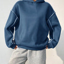 Moosta sudadera con capucha de manga larga y diseno simple para el ocio diario de las mujeres