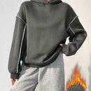 Moosta sudadera con capucha de manga larga y diseno simple para el ocio diario de las mujeres