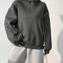 Moosta sudadera con capucha de manga larga y diseno simple para el ocio diario de las mujeres