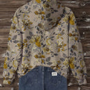 Lune sudadera con capucha de estampado floral vintage todo sobre en estilo minimalista casual, adecuada para otono/invierno