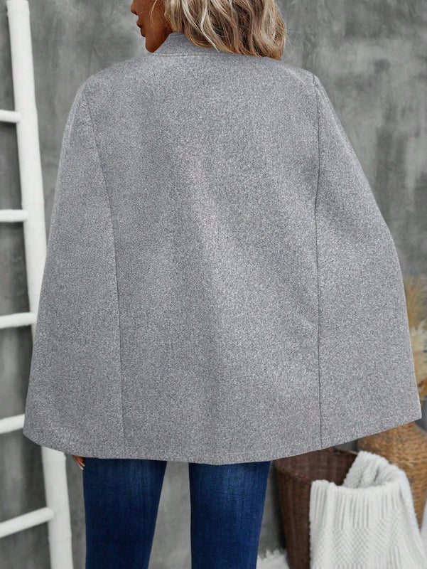 Emery rose ropa de otono para mujer, abrigo de lana con estilo de capa elegante para mujer, ropa de oficina para mujer