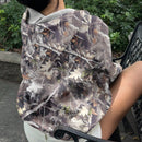 Muchic sudadera con capucha con estampado de leopardo minimalista informal, impreso en toda la prenda, otono invierno