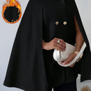 Prive capa/poncho sobrecapa de unicolor elegante y minimalista de color albaricoque para mujer