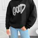 Cottnline sudaderas holgadas con bordado "good" para mujeres
