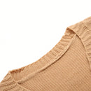 Sueter holgado de punto para mujer, cardigan de manga larga con cuello en v y estampado de flores con botones para adultos