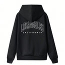 Sudadera con capucha informal y holgada para mujer con estampado de letra, manga larga, forro polar, disenada para un confort extremo, adecuada para usar en capas o sola para crear looks de moda, invierno