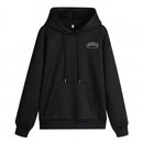 Sudadera con capucha informal y holgada para mujer con estampado de letra, manga larga, forro polar, disenada para un confort extremo, adecuada para usar en capas o sola para crear looks de moda, invierno