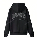 Sudadera con capucha informal y holgada para mujer con estampado de letra, manga larga, forro polar, disenada para un confort extremo, adecuada para usar en capas o sola para crear looks de moda, invierno