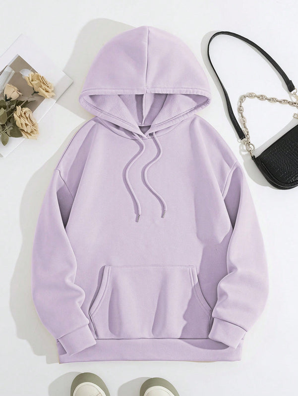 Lune sudadera con capucha informal para mujer con estampado de letra y pata de perro, para otono/invierno