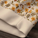 Lune sudadera con capucha de estampado floral vintage todo sobre en estilo minimalista casual, adecuada para otono/invierno