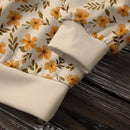 Lune sudadera con capucha de estampado floral vintage todo sobre en estilo minimalista casual, adecuada para otono/invierno
