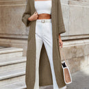 Cardigan casual holgado de unicolor de manga larga tipo murcielago, para otono/invierno