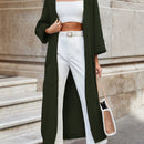 Cardigan casual holgado de unicolor de manga larga tipo murcielago, para otono/invierno