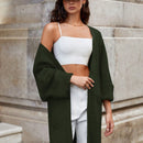 Cardigan casual holgado de unicolor de manga larga tipo murcielago, para otono/invierno